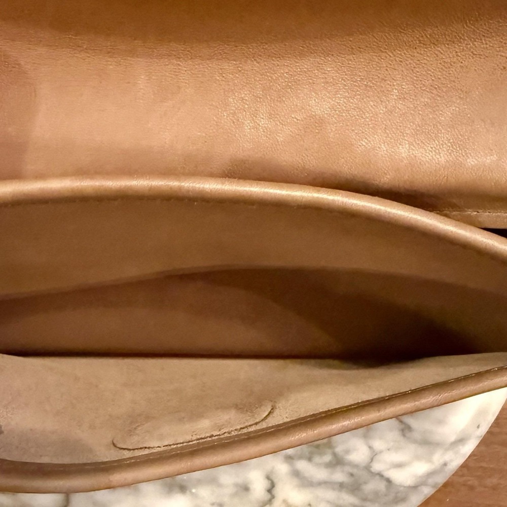 NEW! Vintage 1980s 80s Coach Putty Brown 9810 Envelope Clutch Purse Brass RARE! - Picture 8 of 14